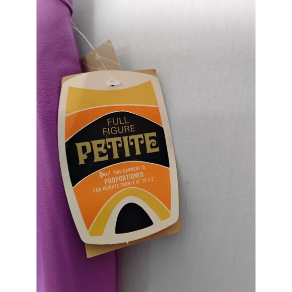 VINTAGE Laurente Pants Womens 42 Purple Elastic Waist petite  New With Tags USA - Picture 6 of 9